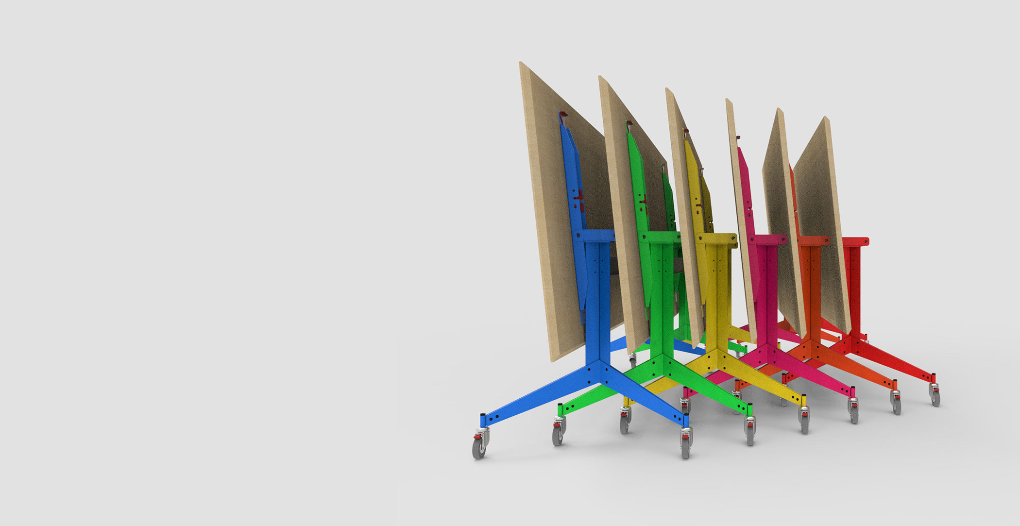 NomadTable, mesa multiusos plegable para flexibilizar tu espacio. Disponible en amplia variedad de colores.